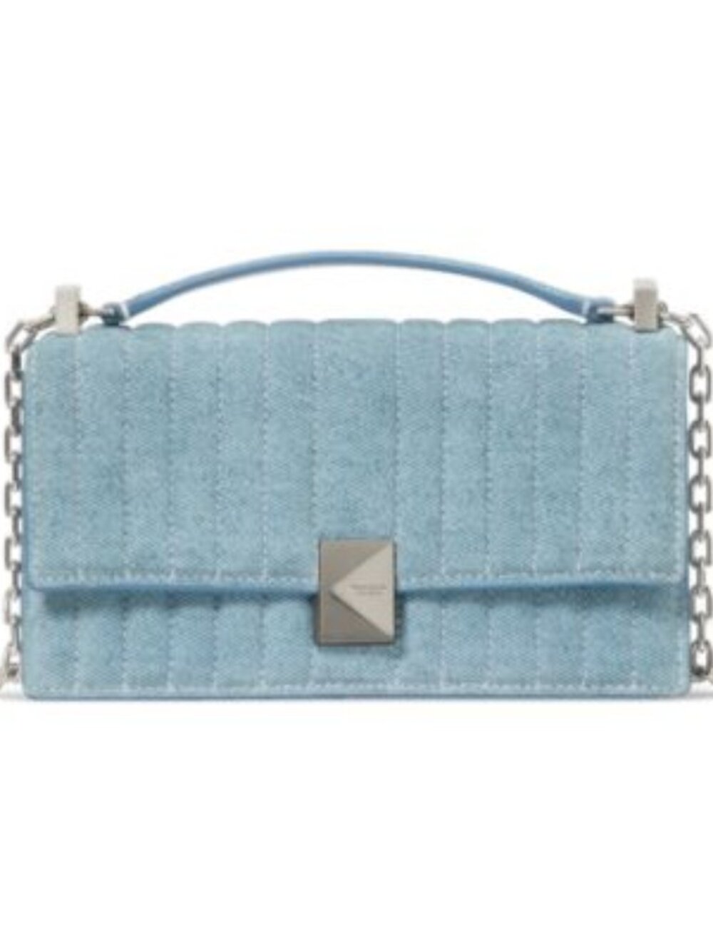 Kate Spade Deco Quilted Denim Mini Leather Bag Blue — New Dust Bag Included